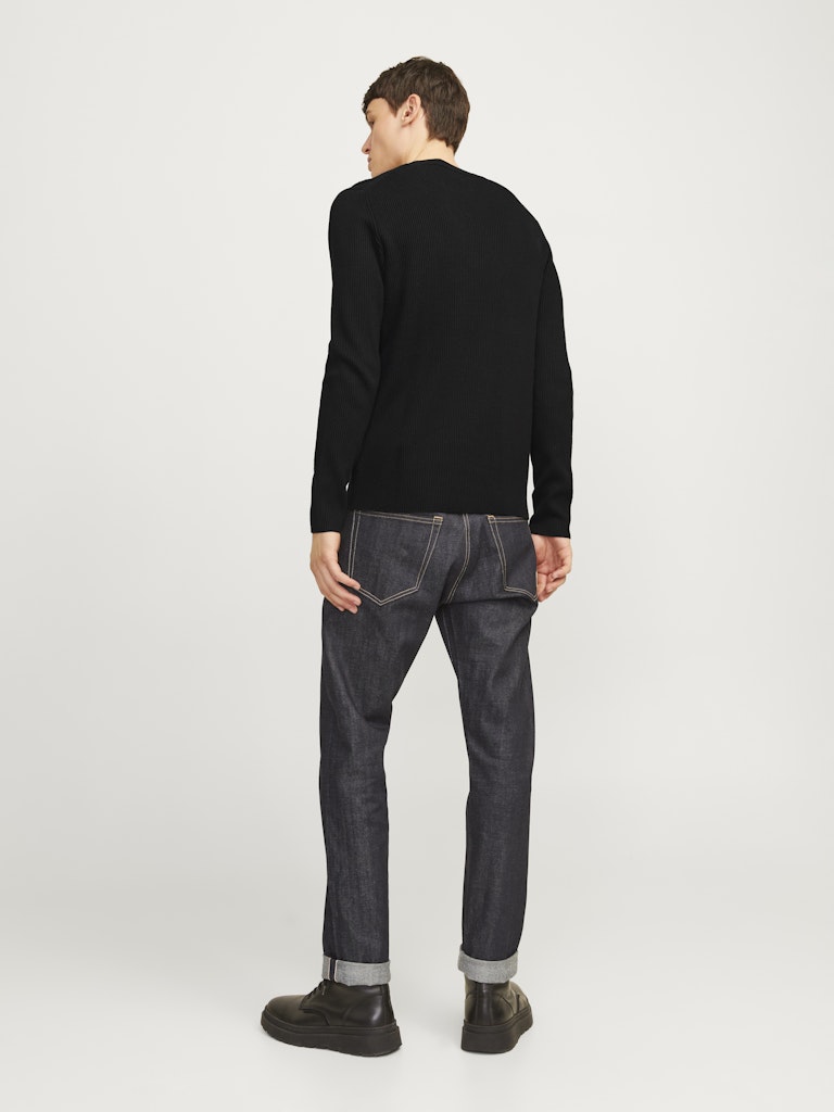 Jjeperfect Knit Crew Neck Ln - Zwart