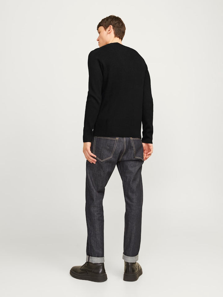 Jjeperfect Knit Crew Neck Ln - Zwart