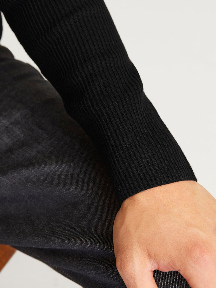 Jjeperfect Knit Crew Neck Ln - Zwart