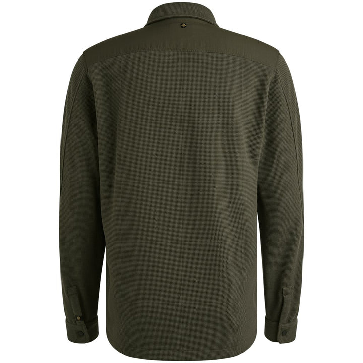 Long Sleeve Shirt Jersey Waffle - Donkergroen