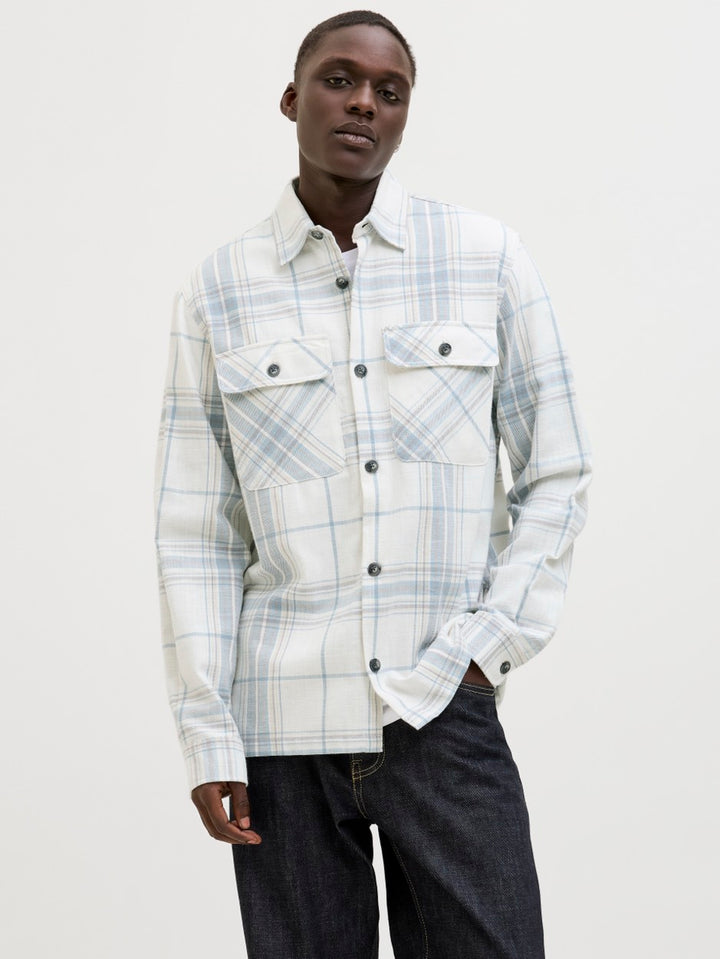 Jprccraymond Spring Check Overshirt - Blauw Dessin
