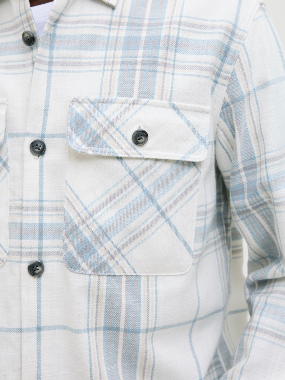 Jprccraymond Spring Check Overshirt - Blauw Dessin