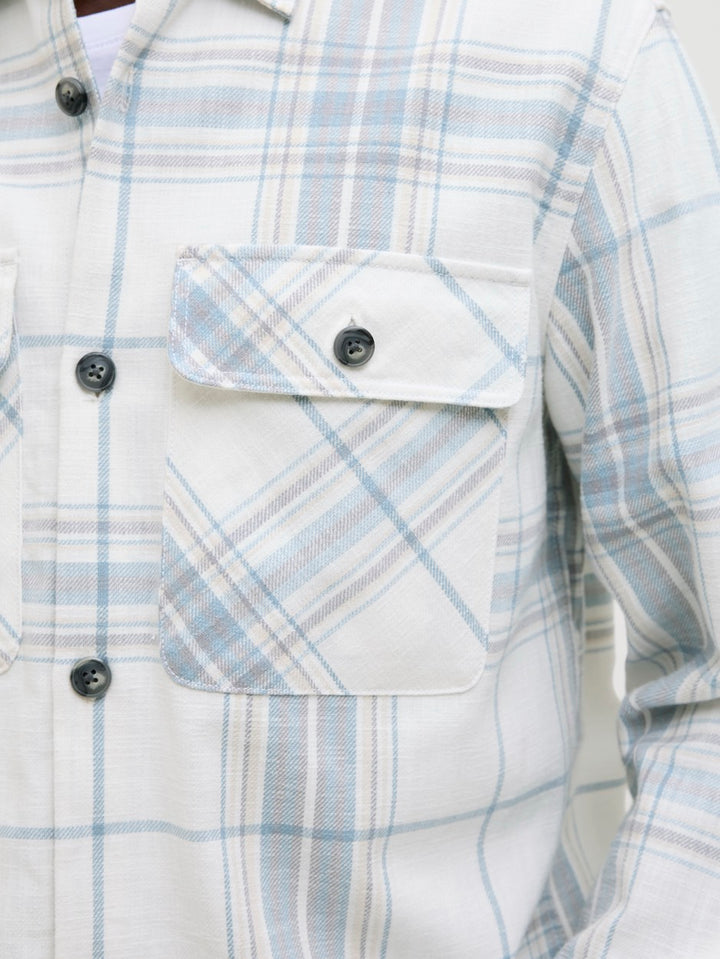 Jprccraymond Spring Check Overshirt - Blauw Dessin