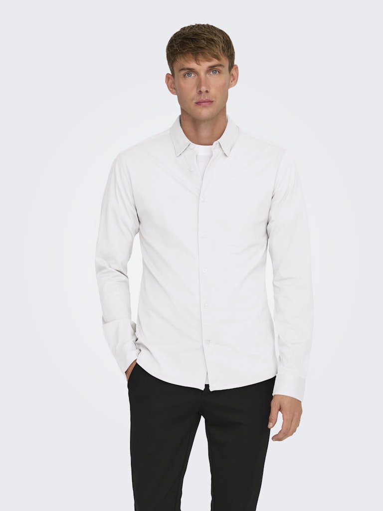 Onsrobin B/u Ls Stretch Shirt Noos Frml - Wit