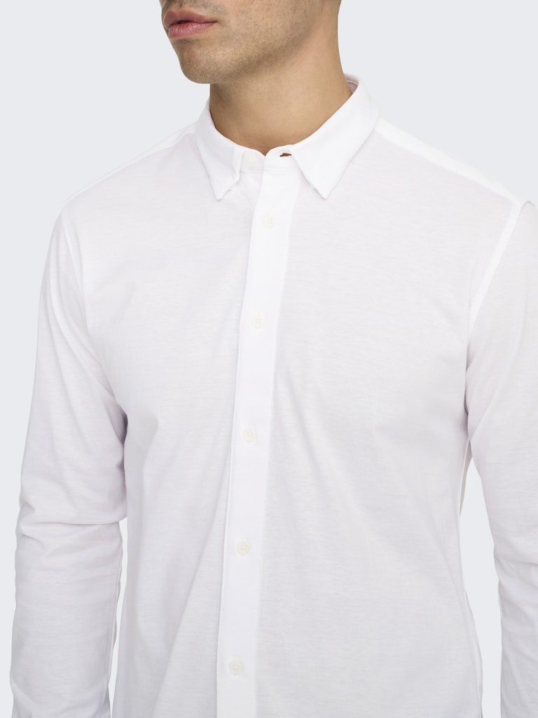Onsrobin B/u Ls Stretch Shirt Noos Frml - Wit
