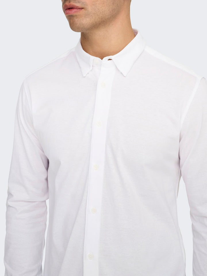 Onsrobin B/u Ls Stretch Shirt Noos Frml - Wit