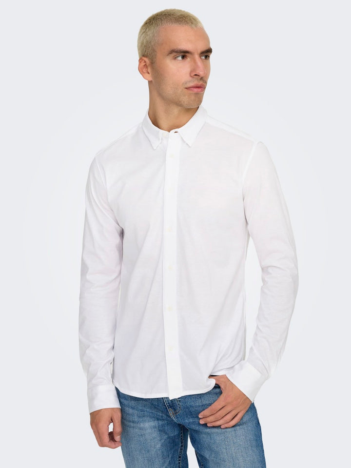 Onsrobin B/u Ls Stretch Shirt Noos Frml - Wit