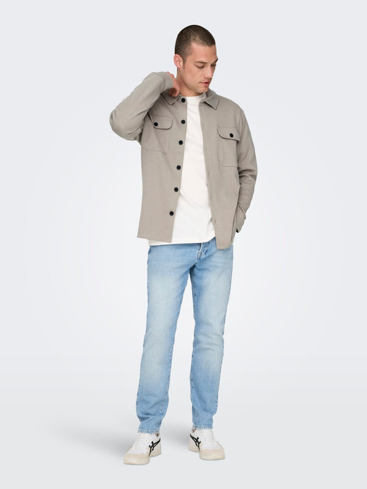 Onsnewkodyl Overshirt Sweat Noos - Zand