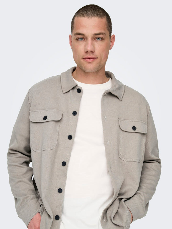 Onsnewkodyl Overshirt Sweat Noos - Zand