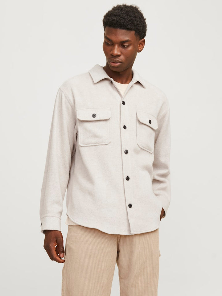 Jjebradley Ollie Overshirt Ls Noos - Beige