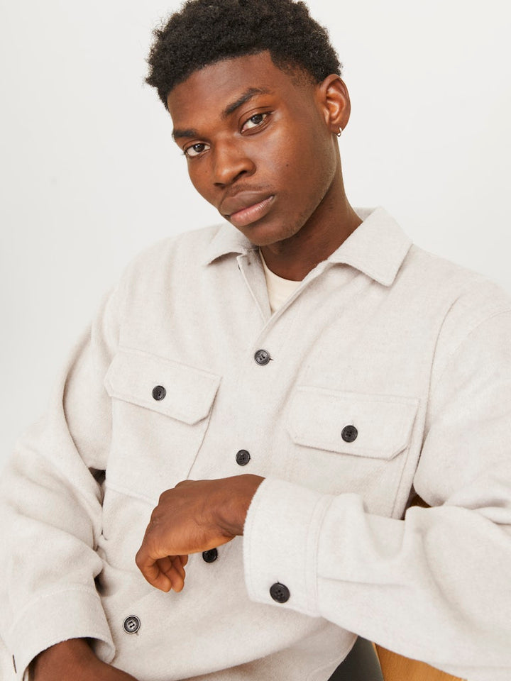 Jjebradley Ollie Overshirt Ls Noos - Beige