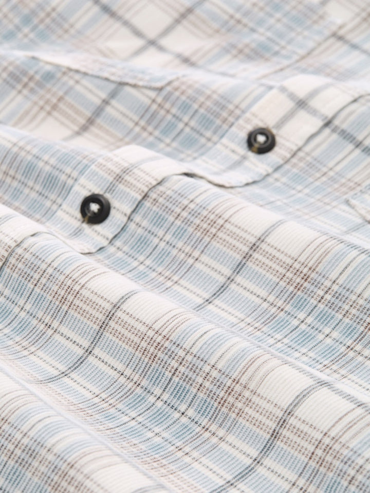 Coruduroy Check Shirt - Ecru Dessin