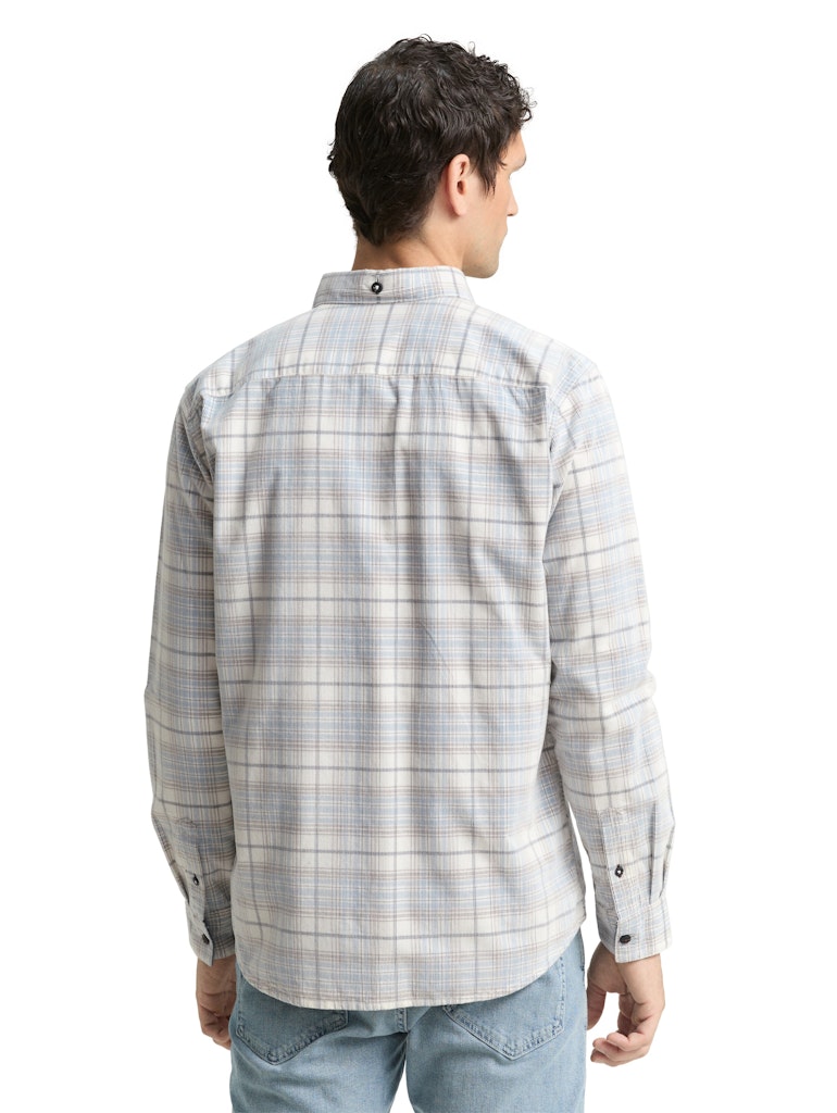 Coruduroy Check Shirt - Ecru Dessin