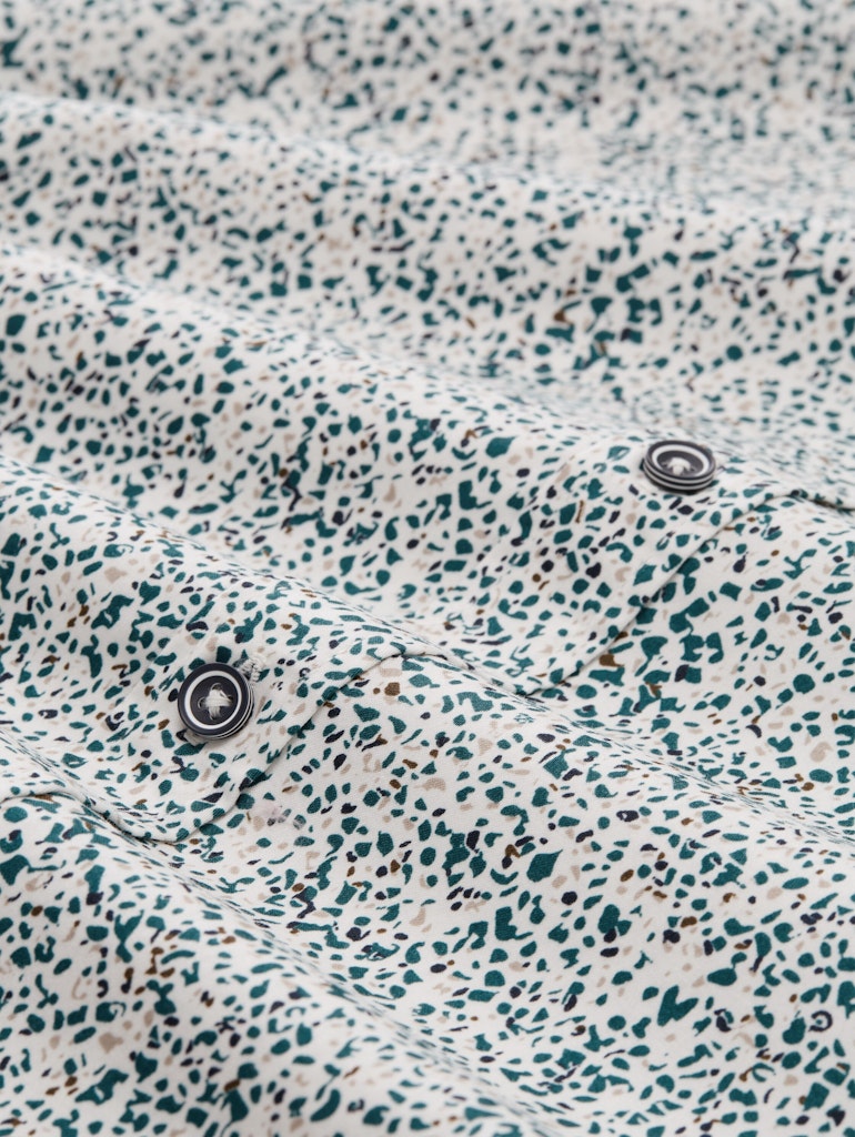 Coulrful Printed Stretch Shirt - Wit Dessin