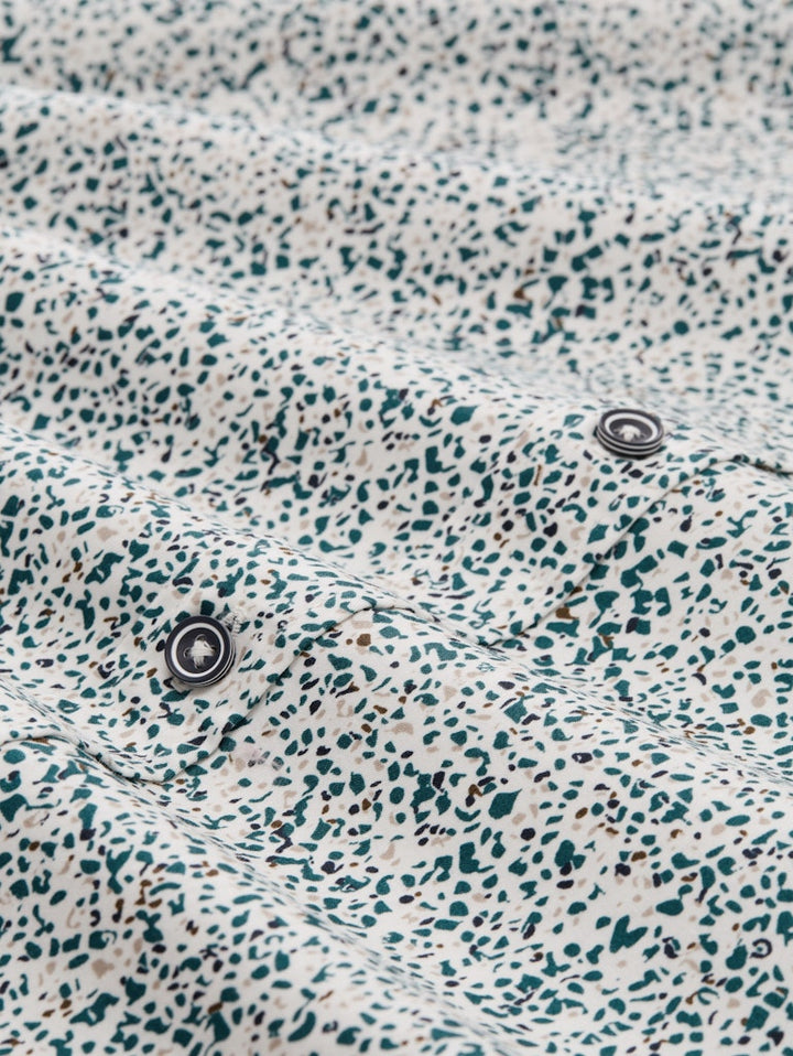 Coulrful Printed Stretch Shirt - Wit Dessin