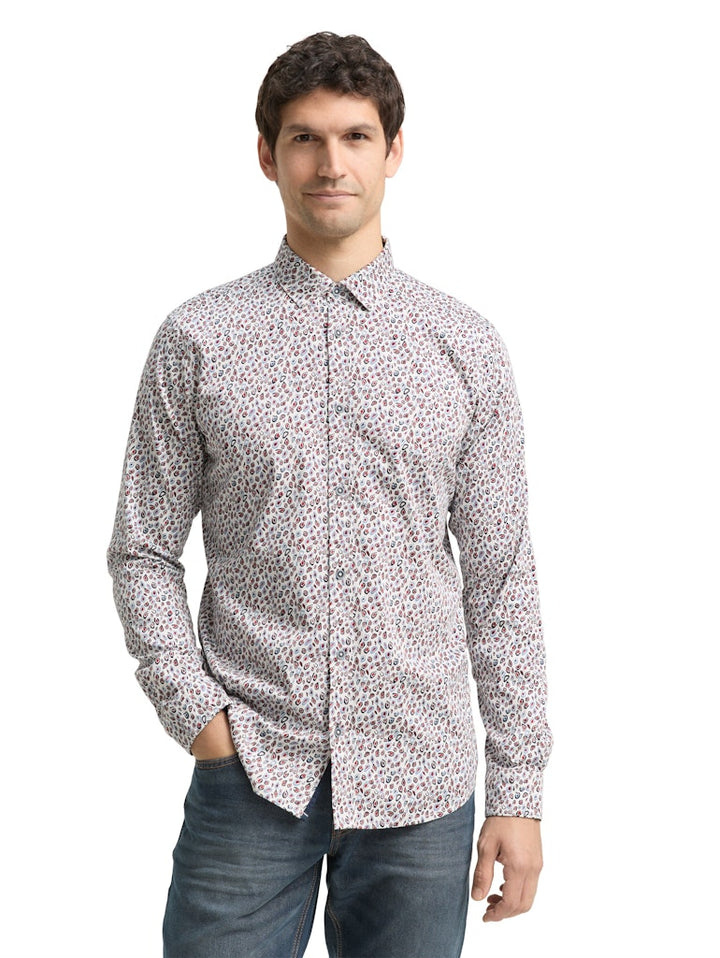 Aop Shirt L/s - Wit Dessin
