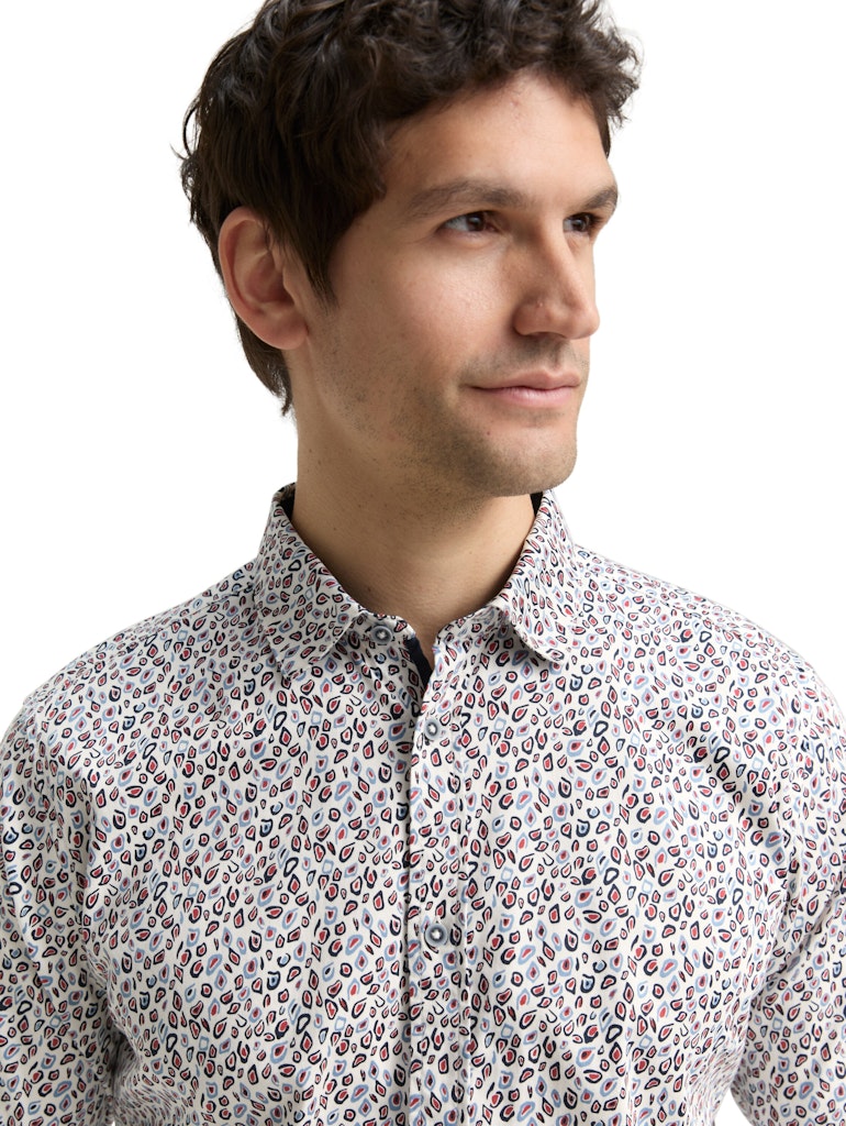 Aop Shirt L/s - Wit Dessin