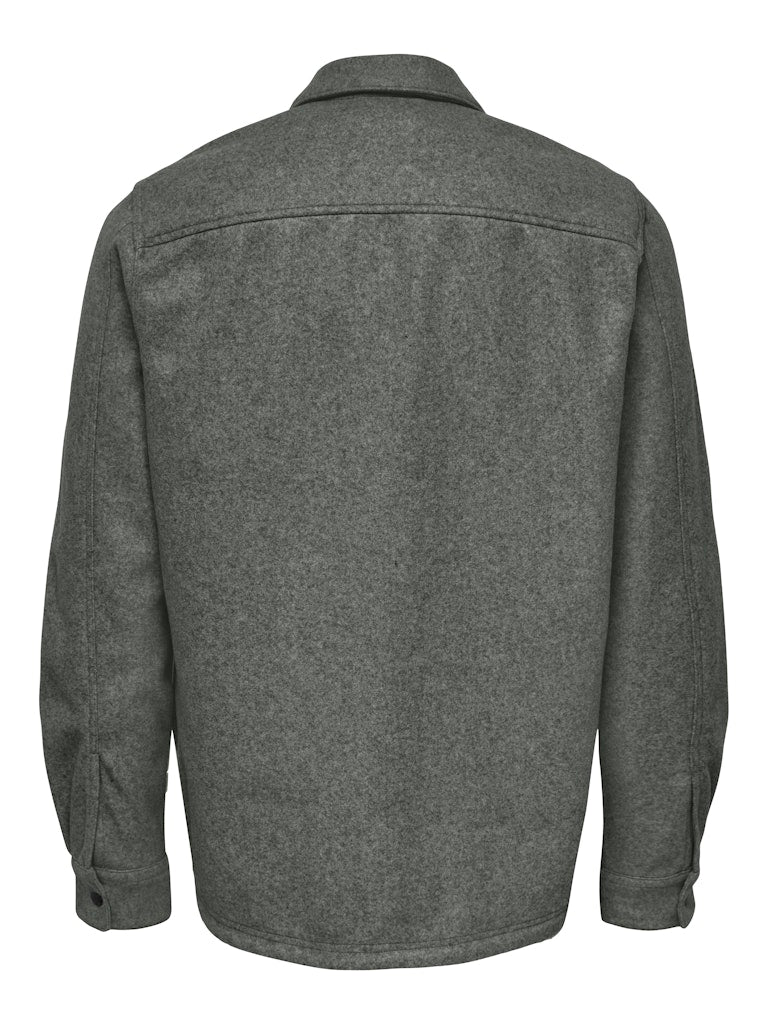 Onsash Ovr Woolen Look Pkt Ls Shirt - Oud Groen