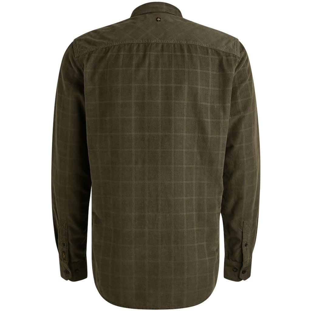 Long Sleeve Shirt Fine Corduroy - Army