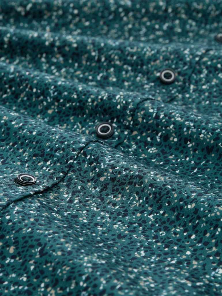 Coulrful Printed Stretch Shirt - Groen Dessin