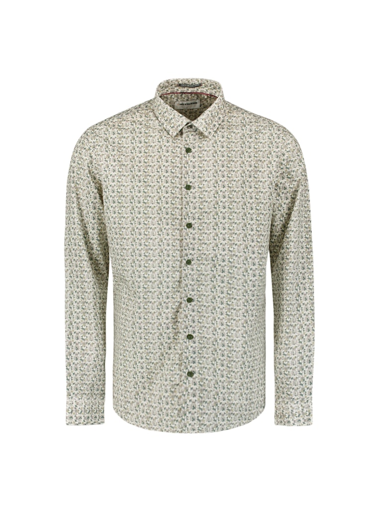 Shirt Stretch Allover Printed - Groen Dessin