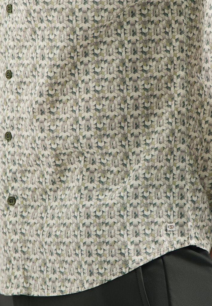 Shirt Stretch Allover Printed - Groen Dessin