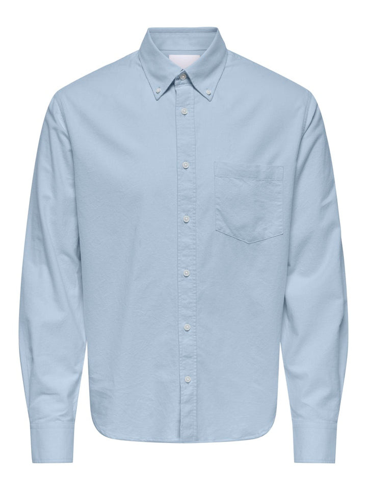 Onsgaton Reg Ls Shirt 0360 Frml - Lichtblauw