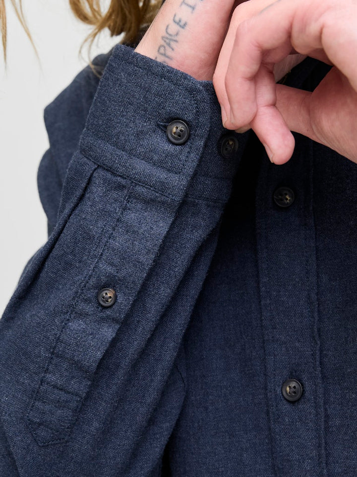 Jjeclassic Melange Shirt L/s Noos - Navy