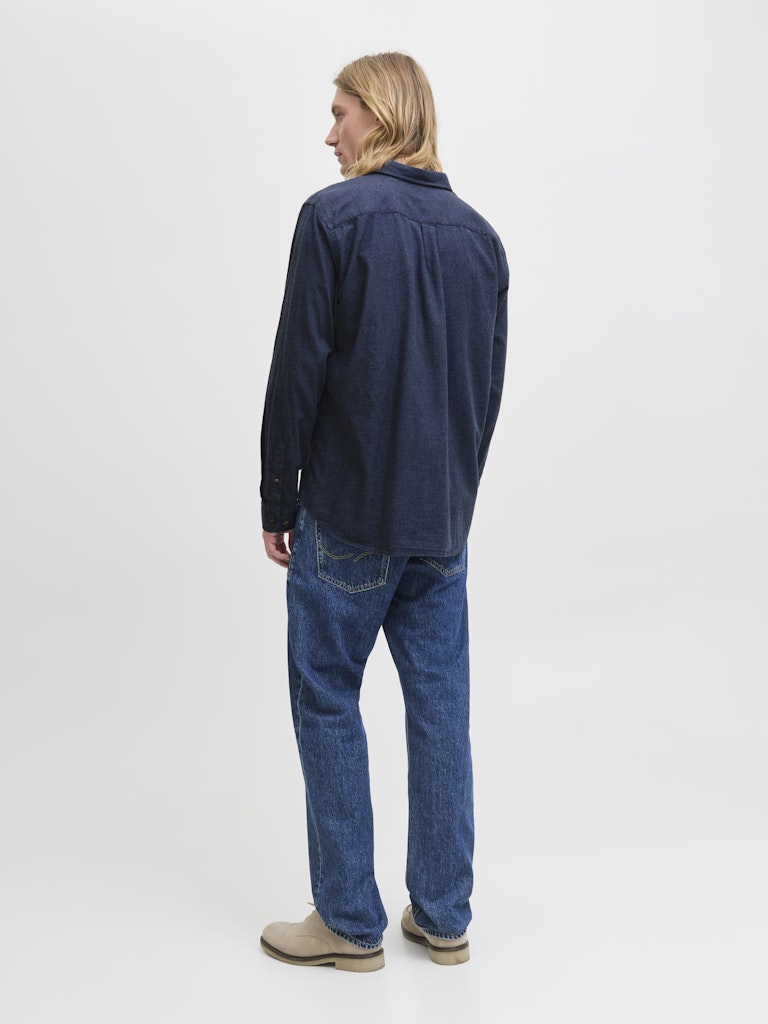Jjeclassic Melange Shirt L/s Noos - Navy