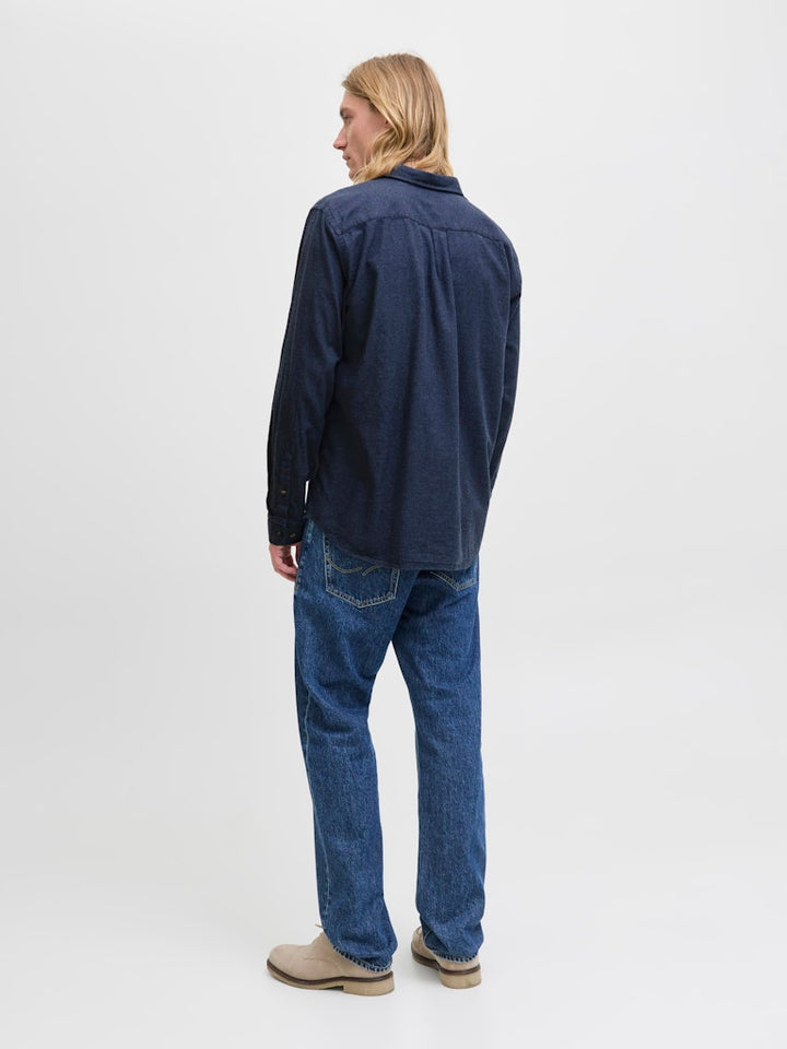 Jjeclassic Melange Shirt L/s Noos - Navy