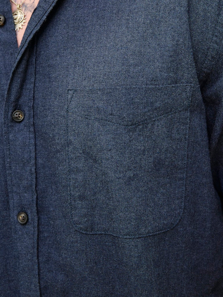 Jjeclassic Melange Shirt L/s Noos - Navy