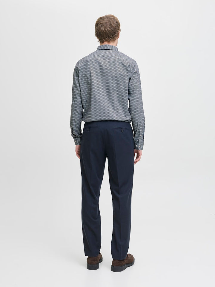 Jprblablackpool Stretch Aop Ls Shirt Sn - Blauw Dessin