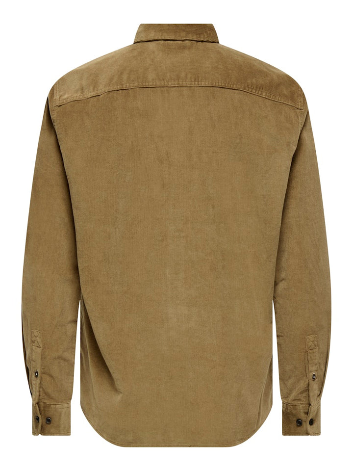 Onsmichael 18w Reg Cord Stretch Ls - Camel