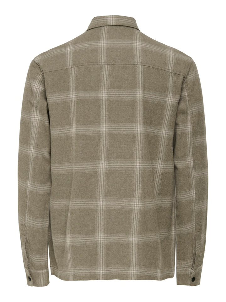 Onsaiden Checked Twill Shirt Frml - Bruin Dessin