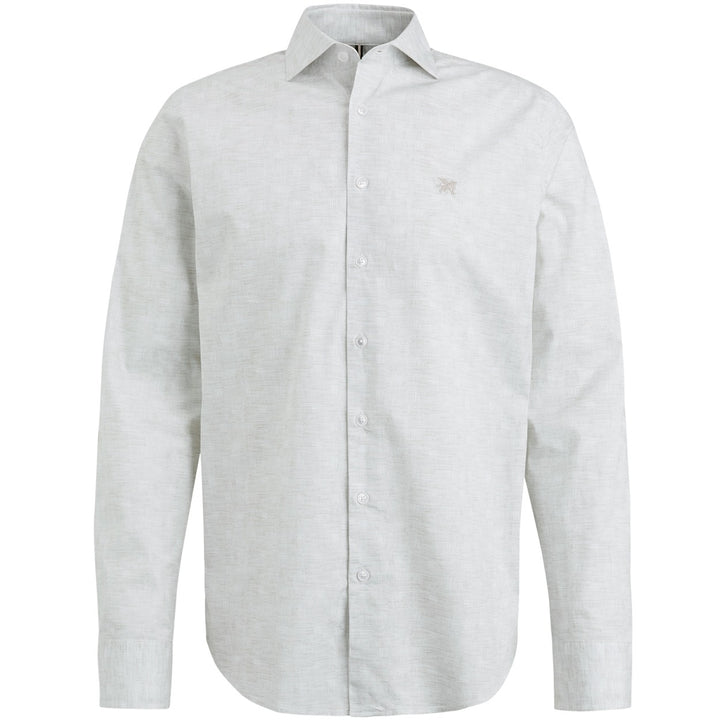 Long Sleeve Shirt Print On Poplin - Lichtgrijs
