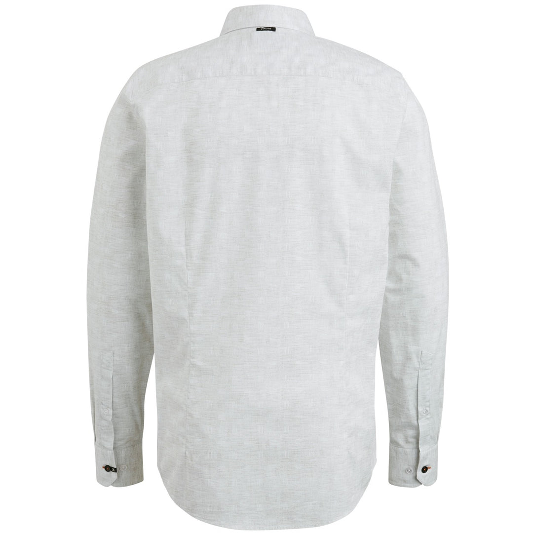 Long Sleeve Shirt Print On Poplin - Lichtgrijs