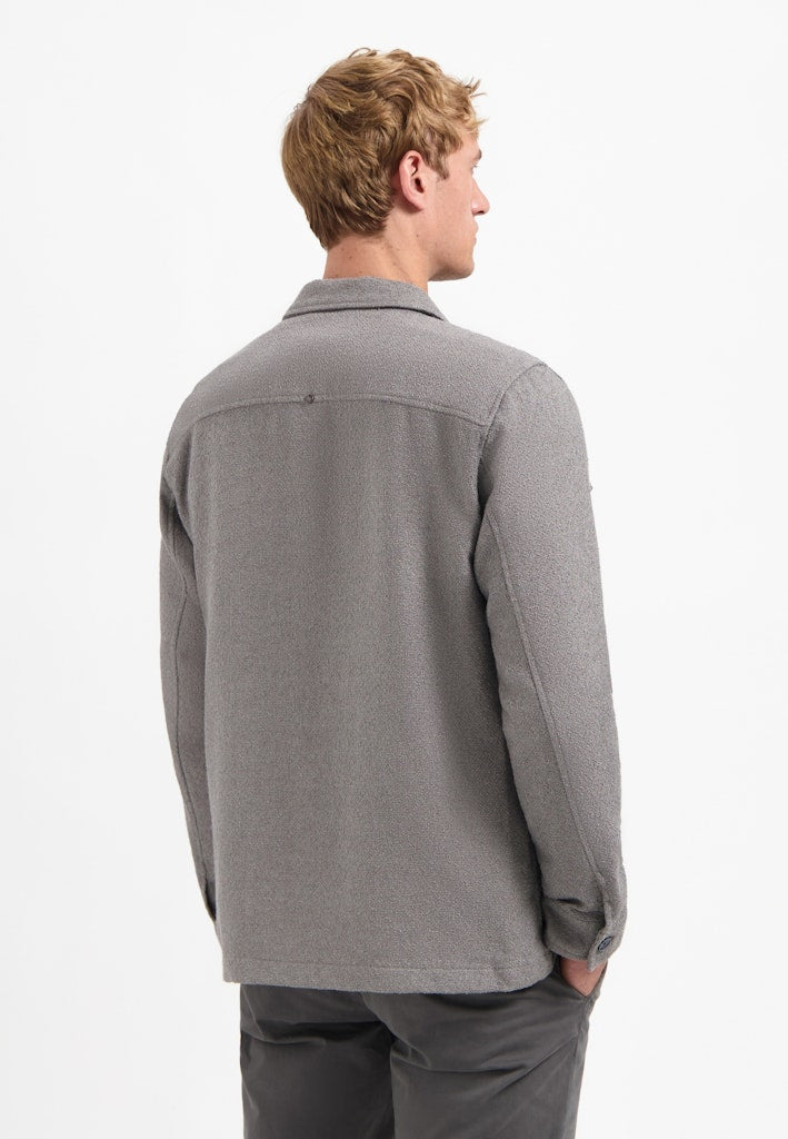Overshirt Full Button Stretch - Grijs Melee