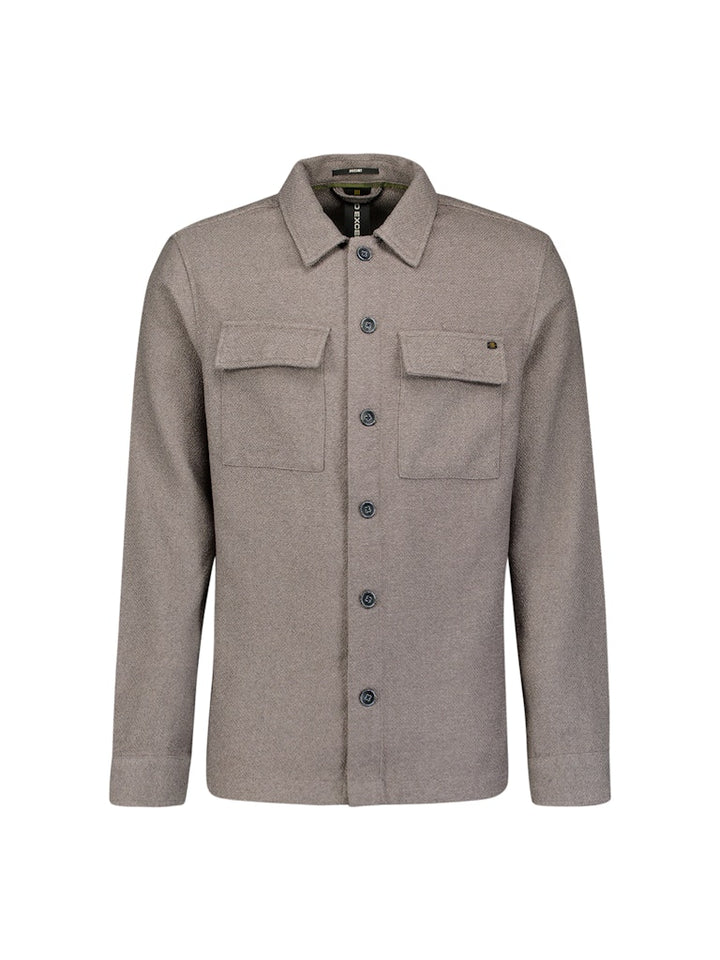 Overshirt Full Button Stretch - Grijs Melee