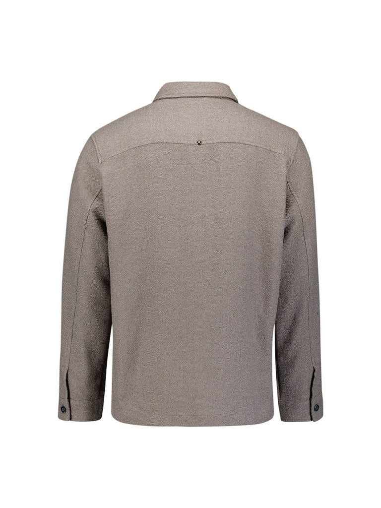 Overshirt Full Button Stretch - Grijs Melee