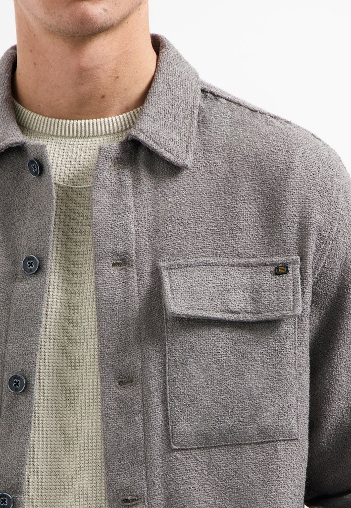 Overshirt Full Button Stretch - Grijs Melee