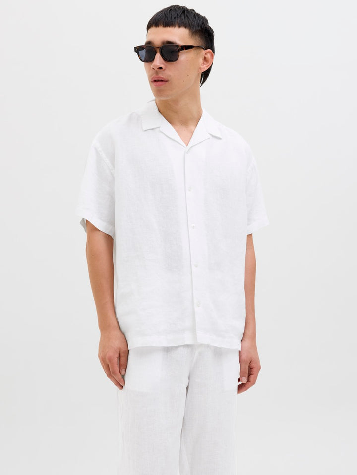 Jprcclawrence Linen Resort S/s Shir - Off-white