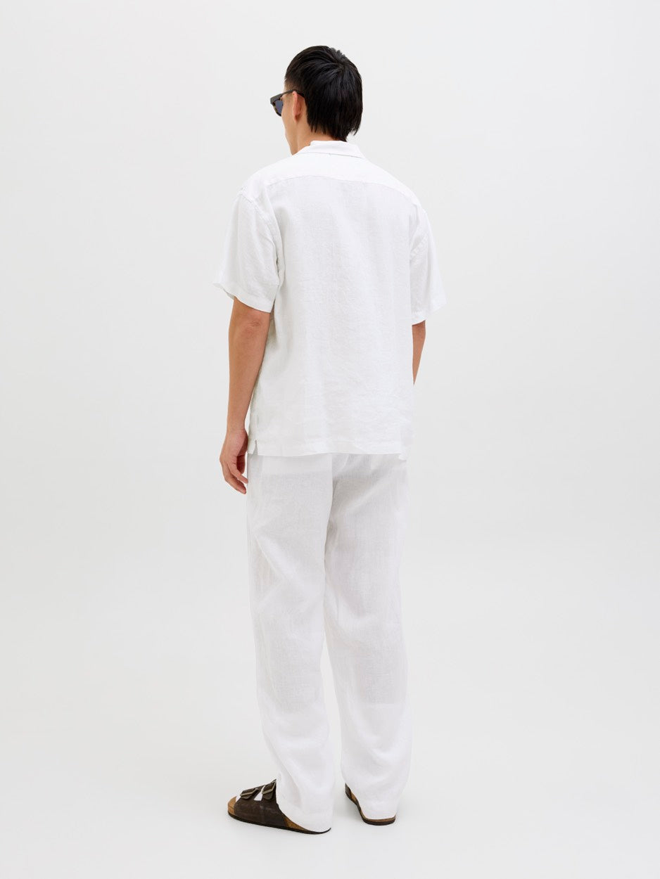 Jprcclawrence Linen Resort S/s Shir - Off-white