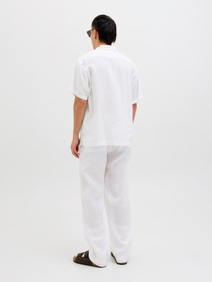 Jprcclawrence Linen Resort S/s Shir - Off-white