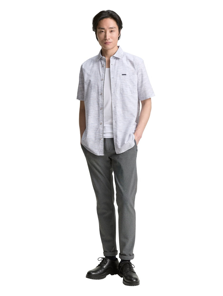 Overhemd S/s - Blauw Dessin