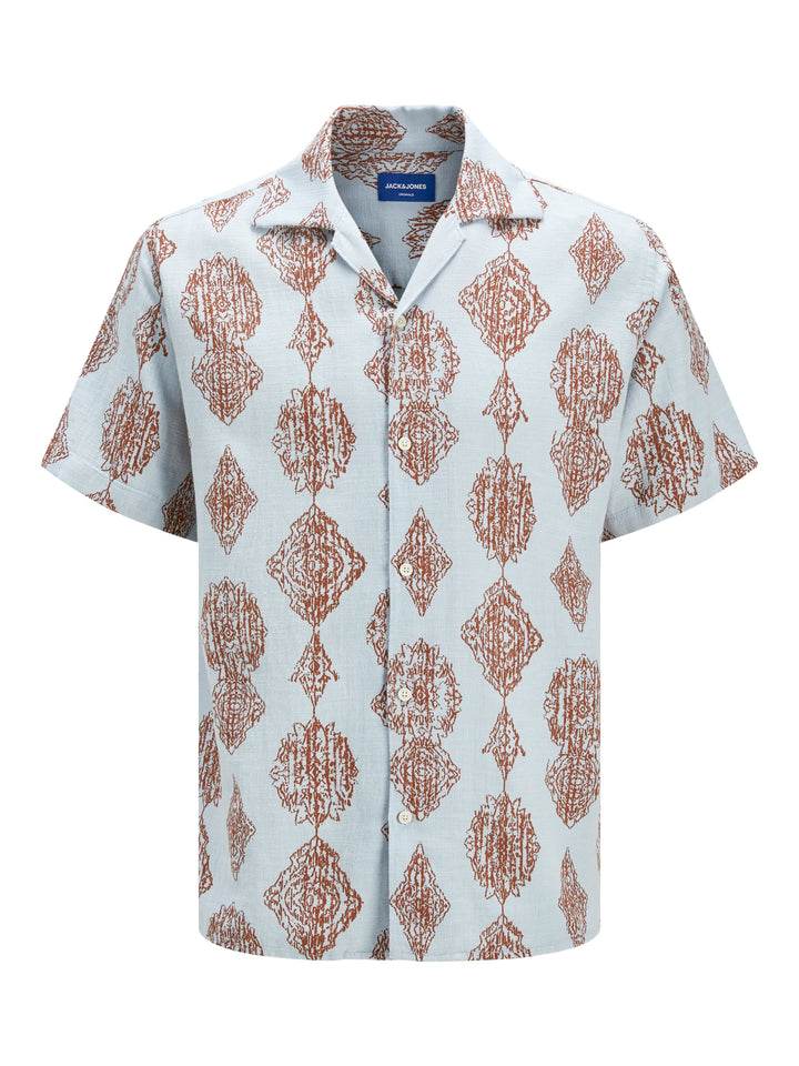 Jorhydra Noto Shirt Ss Ln - Blauw Dessin