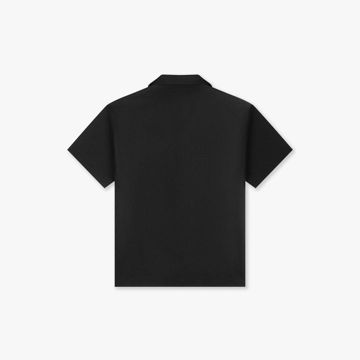 Seersucker Shirt - Zwart