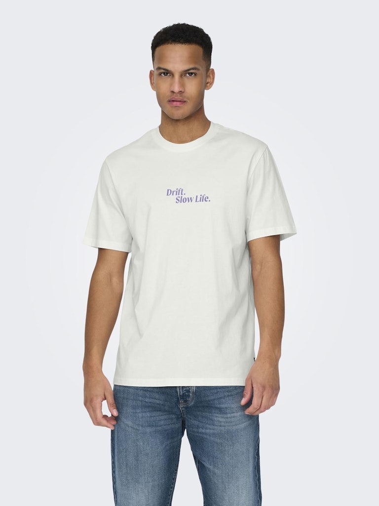 Onskye Reg Photo Ss Tee - Off-white