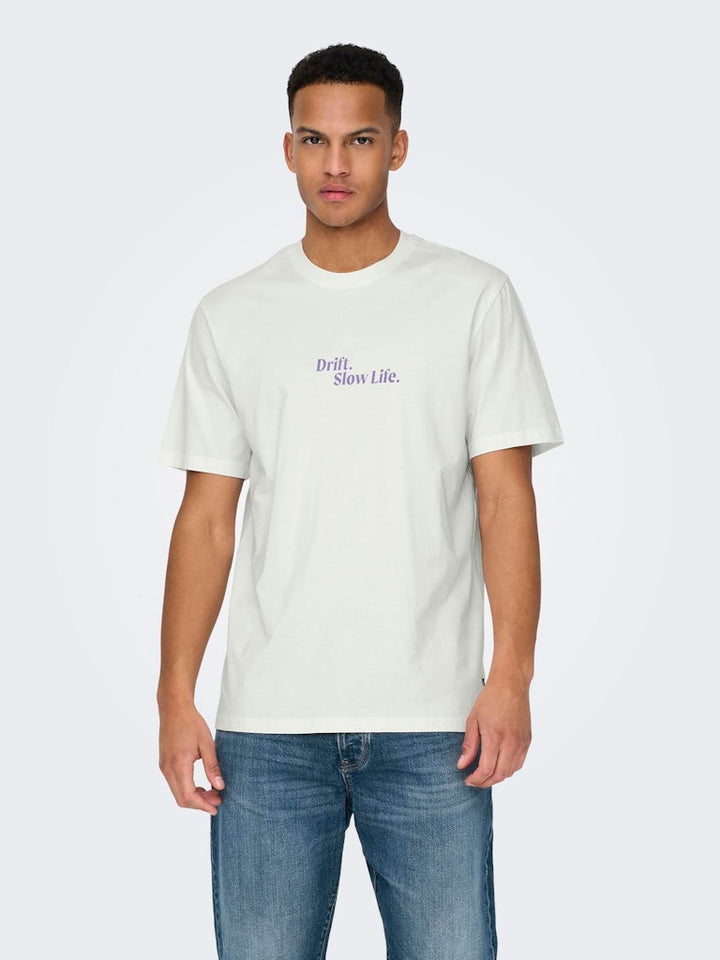 Onskye Reg Photo Ss Tee - Off-white