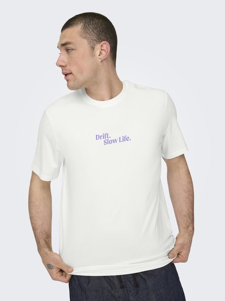 Onskye Reg Photo Ss Tee - Off-white