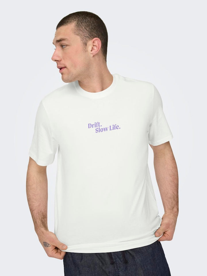 Onskye Reg Photo Ss Tee - Off-white